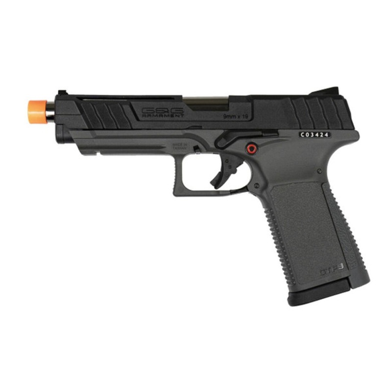 G&G GTP9 Gas Blow Back Airsoft Pistol, Black / Grey