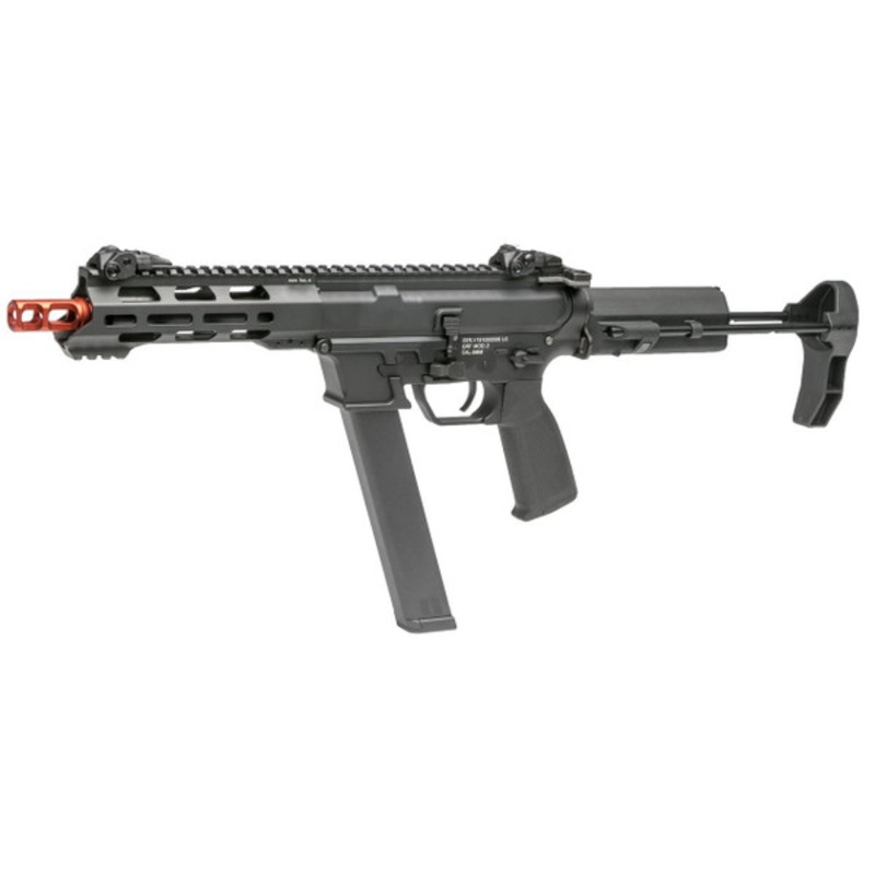 KWA QRF Series MOD 2 Pistol Caliber Carbine Airsoft Rifle, Black