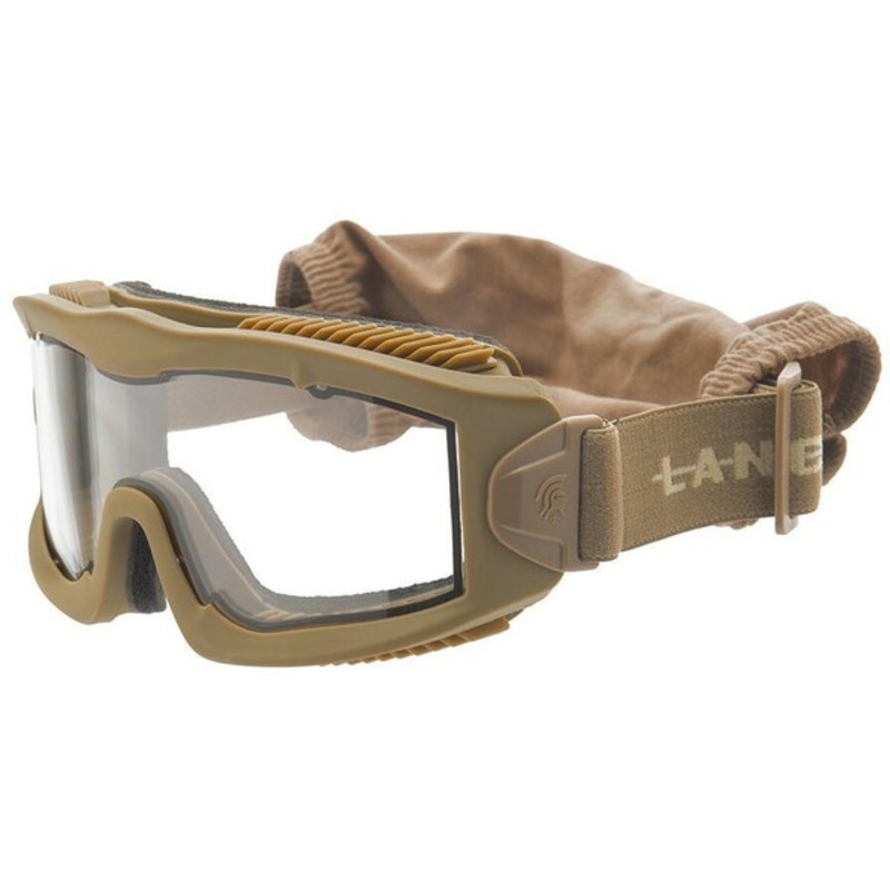 Lancer Tactical AERO Series Dual Pane Airsoft Goggles, Tan