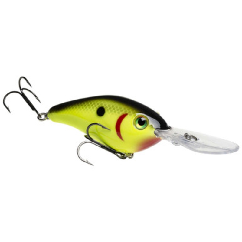 Strike King Pro Model 6XD Crankbait – Black Back Chartreuse