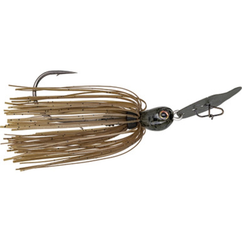 Strike King Thunder Cricket Bladed Jig – 3/8oz – Green Pumpkin