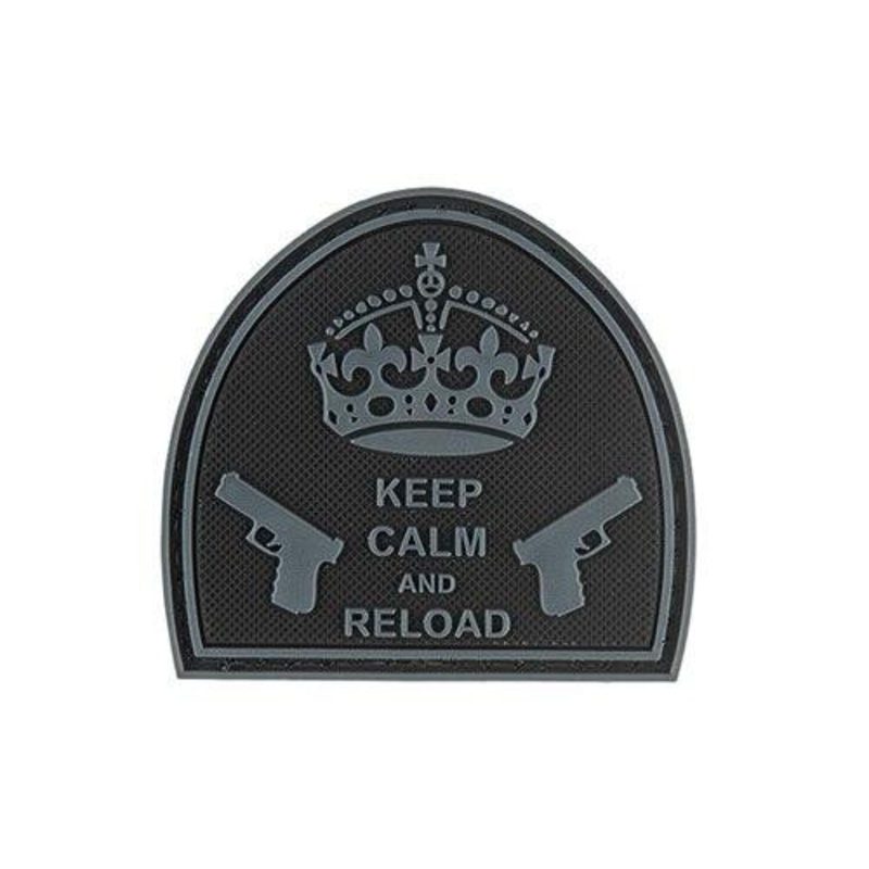G-Force Keep Calm and Reload PVC Morale Patch, Black