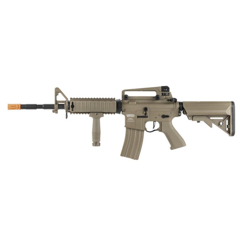 Lancer Tactical LT-04 M4 RIS Proline Series High FPS Airsoft Rifle, Tan