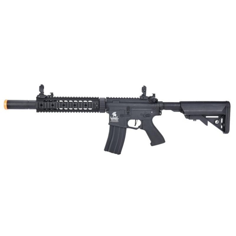 Lancer Tactical LT-15 M4 SD 9 Hybrid Gen 2 High FPS AEG Airsoft Rifle, Black