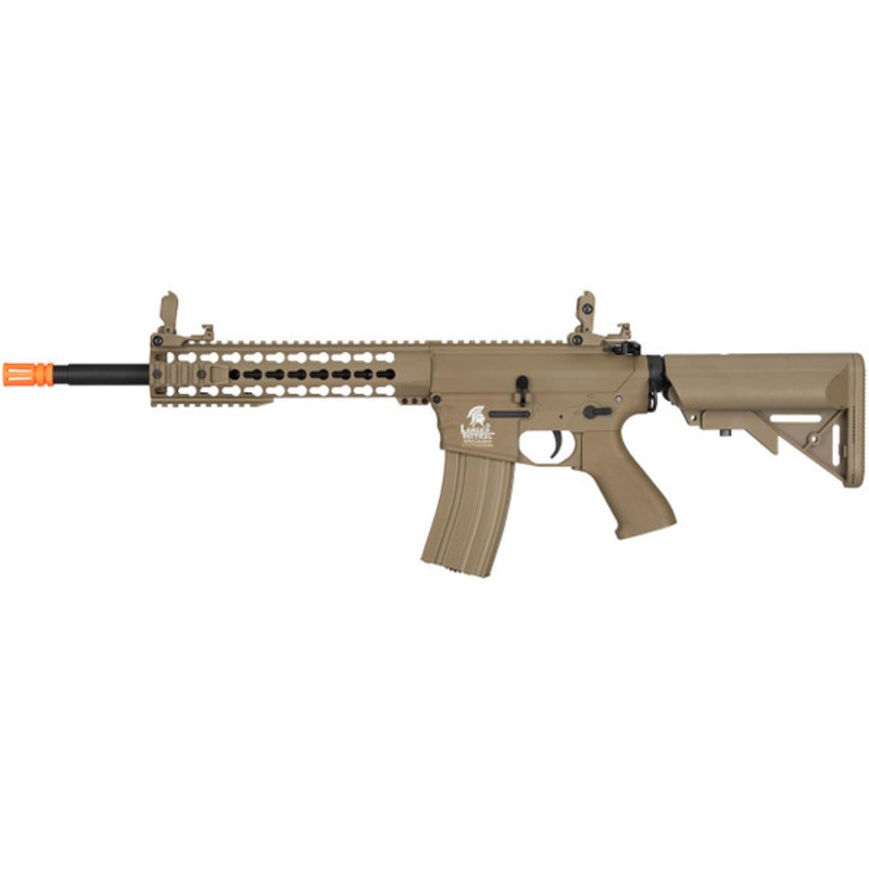 Lancer Tactical M4 Keymod EVO Airsoft Rifle, Tan