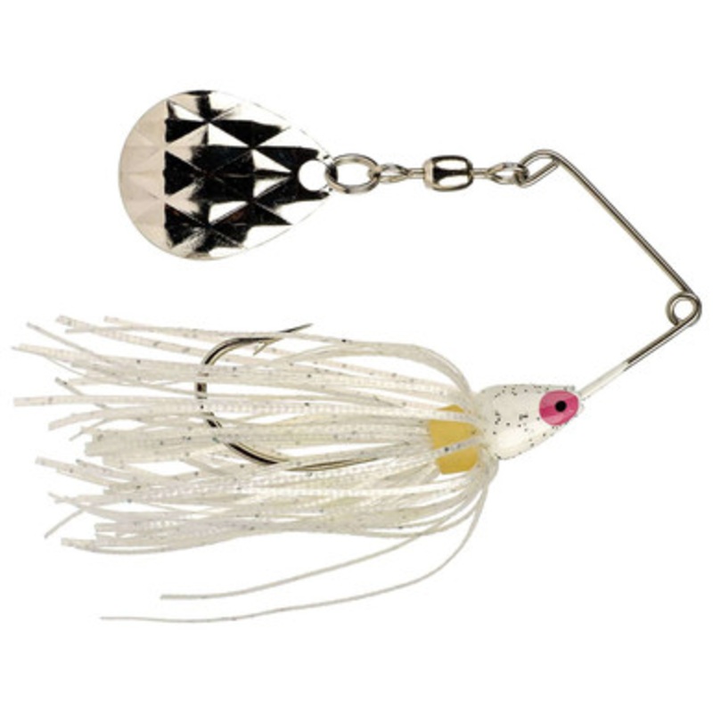 Strike King Mini-King Spinnerbait 72 White Head White Skirt