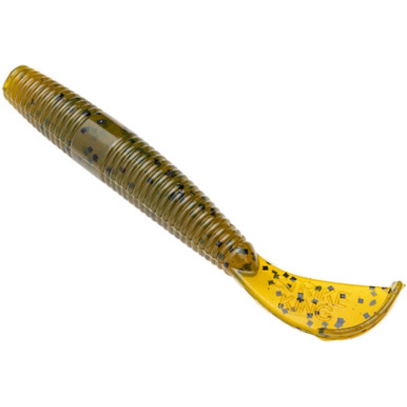 Strike King Rage Ned Cut-R Worm – 3in – Green Pumpkin