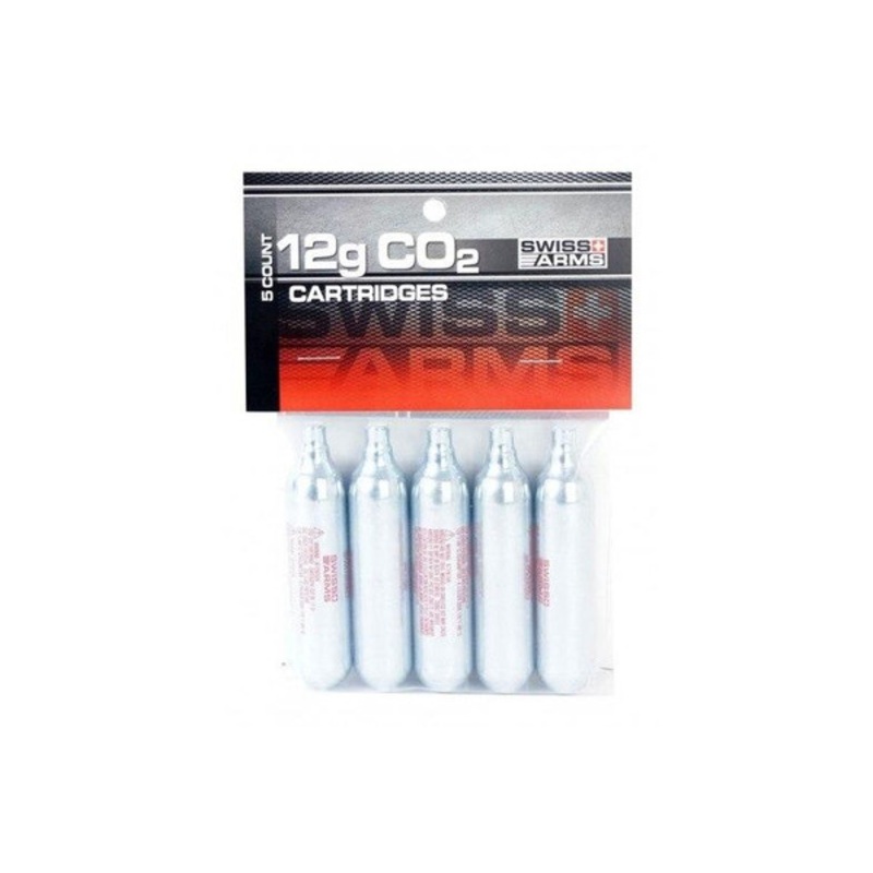 Swiss Arms 12G CO2 Cartridges, 5 Pack