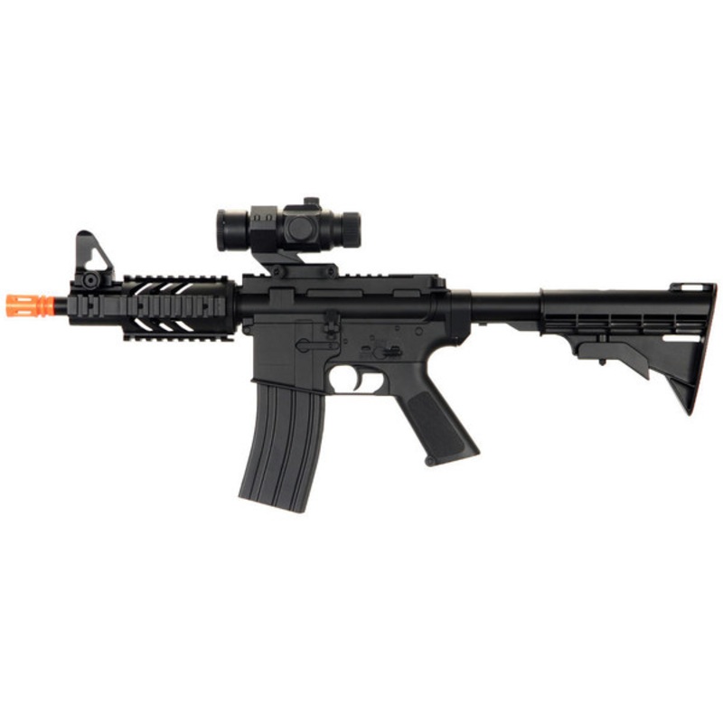 UKARMS D2806 M4 CQB RIS AEG Airsoft Rifle, Black