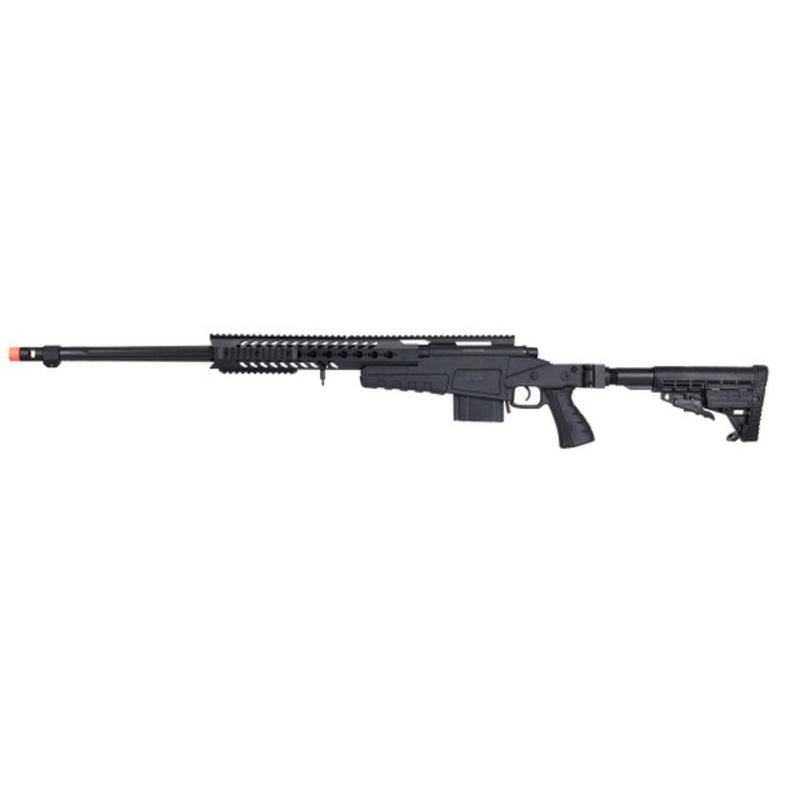 WellFire MB4418-1 Bolt Action Airsoft Sniper Rifle, Black