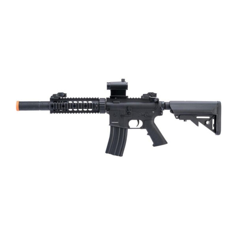 Colt Licensed Elite Line CQB-R w/ 7 Rail M4 AEG Airsoft Rifle by Cybergun, Black