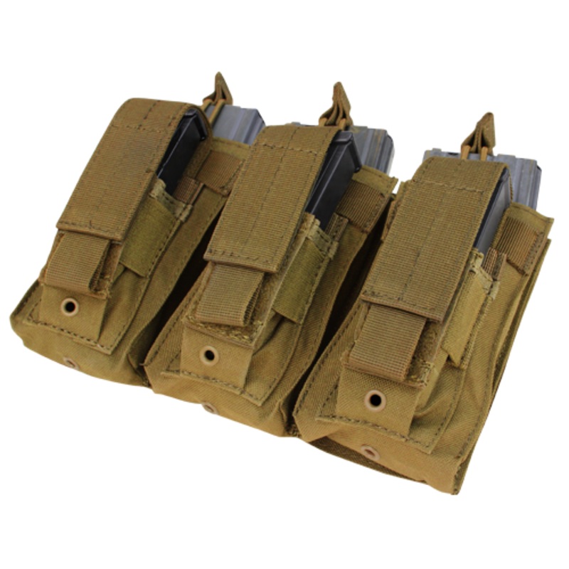 Condor MOLLE Triple Kangaroo Mag Pouch, Coyote
