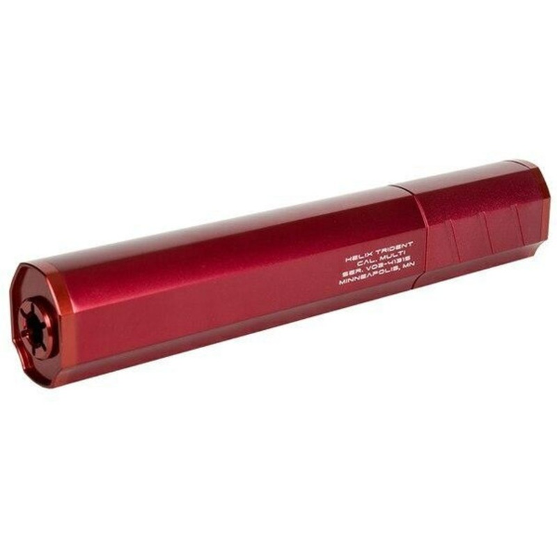 Helix Trident Mock Airsoft Suppressor, Red (CW or CCW)
