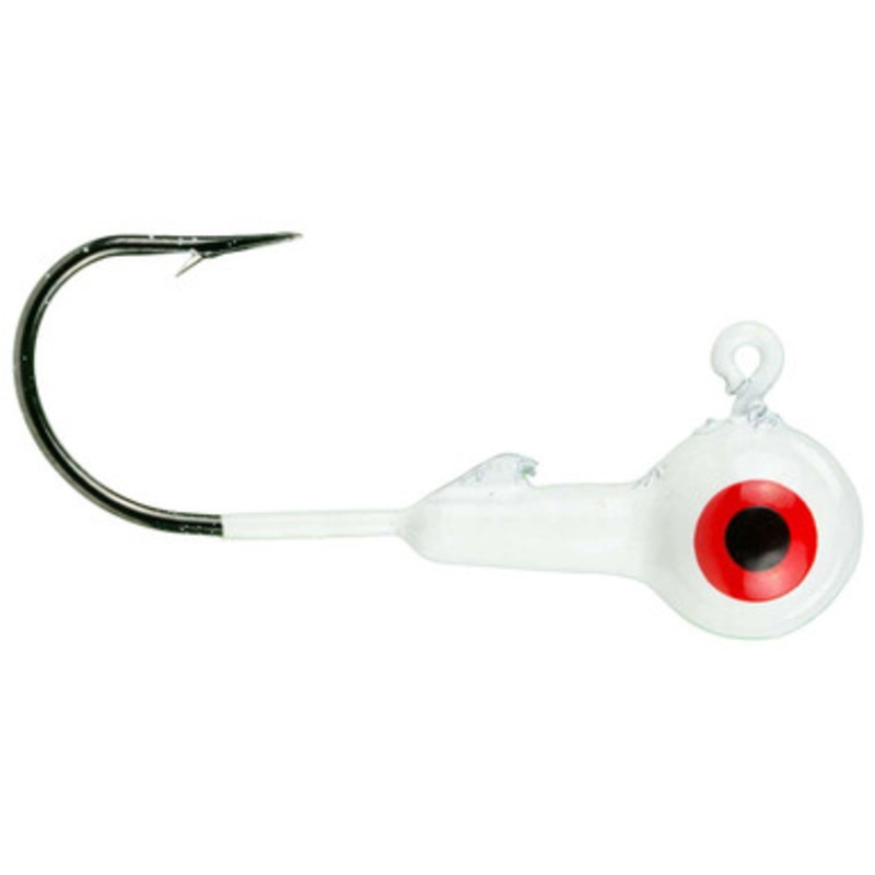 Strike King MRCJH18 Mr. Crappie Jig 1/8 oz Heads 199 Refrigerator White