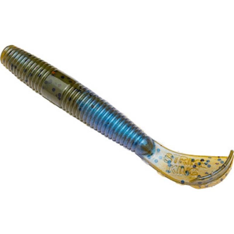 Strike King Rage Ned Cut-R Worm – 3in – Blue Craw