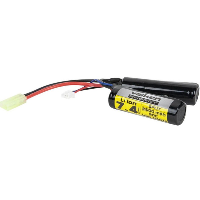 Valken Energy Li-Ion 7.4v 2500mAh High Output Split Battery, Mini Tamiya