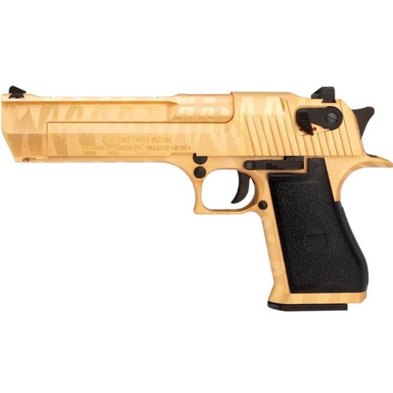We-Tech Magnum Research Desert Eagle .50 AE Gas Blowback Pistol, Gold Tigerstripe