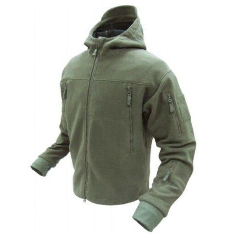 Condor Outdoor Tactical Sierra Hooded Fleece Jacket #605, OD Green