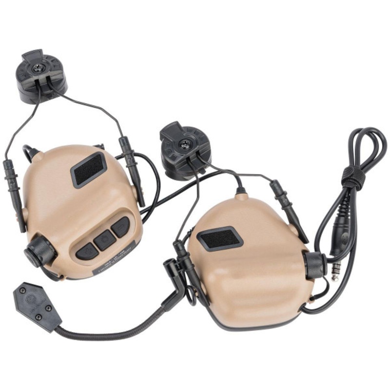 Earmor M32H MOD3 Tactical Communication Hearing Protector for ARC FAST MT Helmets, Tan