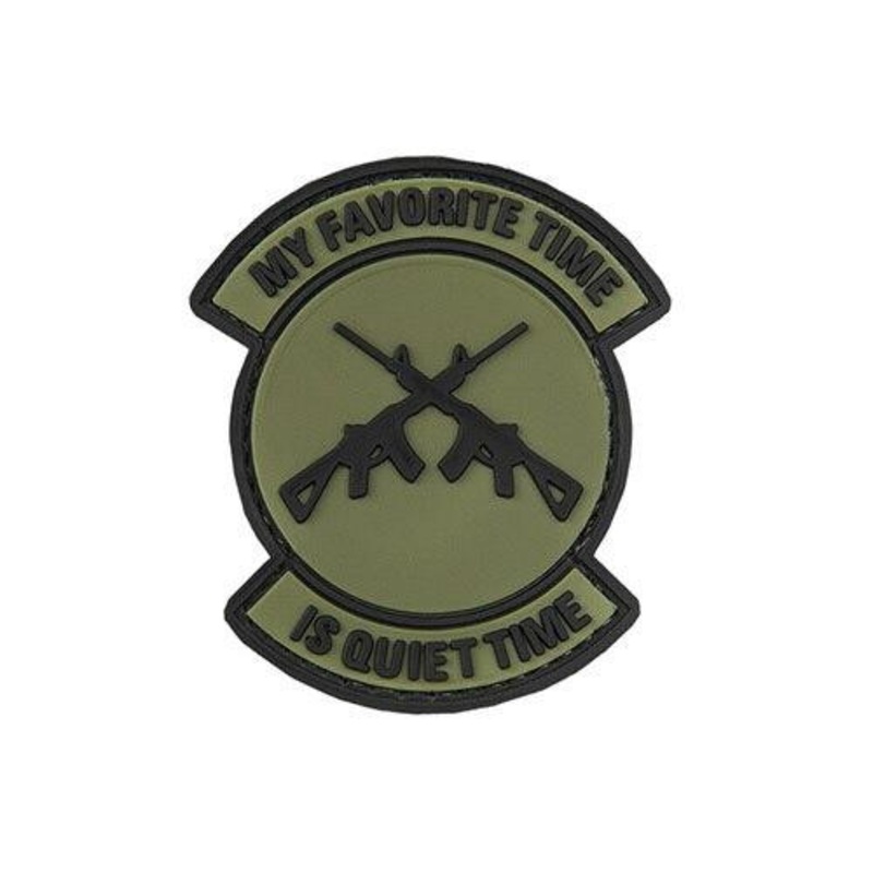 G-Force My Favorite Time Is Quiet Time PVC Morale Patch, OD Green