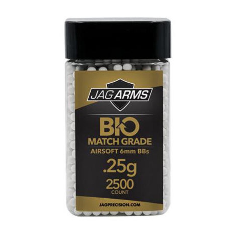 JAG Arms Biodegradable BBs, 0.25g, 2500 rounds