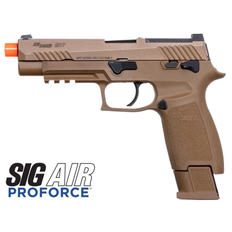 SIG SAUER M17 Proforce Series Gas Blowback Airsoft Pistol, Coyote Tan