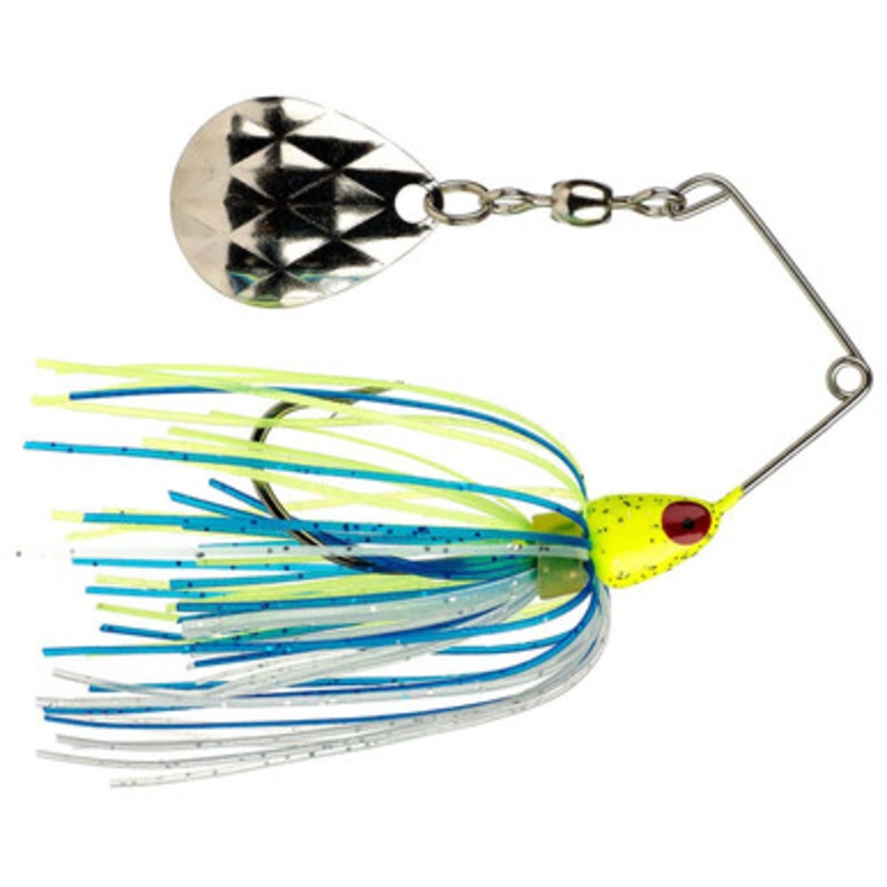 Strike King Mini-King Spinnerbait 71 Chart Head Chart/Blue/Slr Skirt