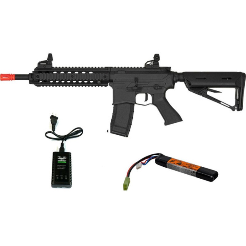 Valken ASL Series AEG Airsoft Rifle MOD-M, Black w/ LiPO Battery & Charger