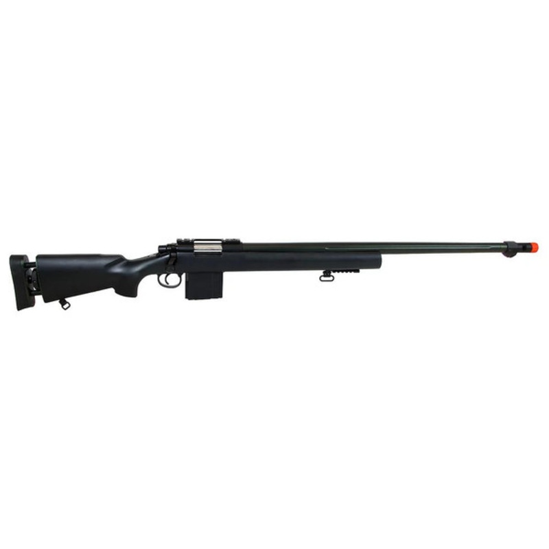 WELL MB4405A Single Bolt Action Airsoft Spring Sniper Rifle, Black