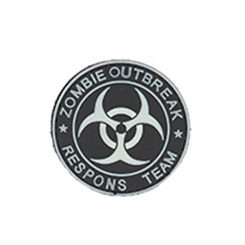 Zombie Outbreak PVC Patch, White & Black
