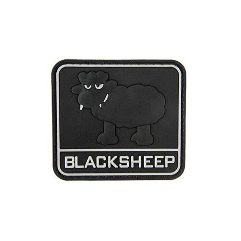 Big Black Sheep PVC Morale Patch, Black