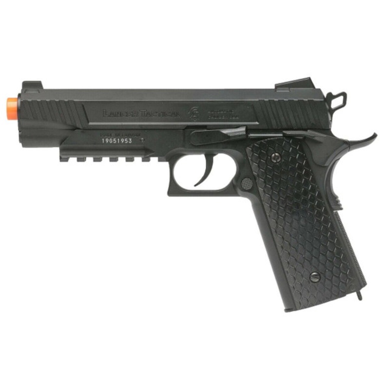 Lancer Tactical Cobra LTX-50 1911 Co2 Half-Blowback Airsoft Pistol, Black