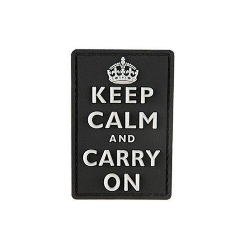 G-Force Keep Calm and Carry On PVC Morale Patch, Black
