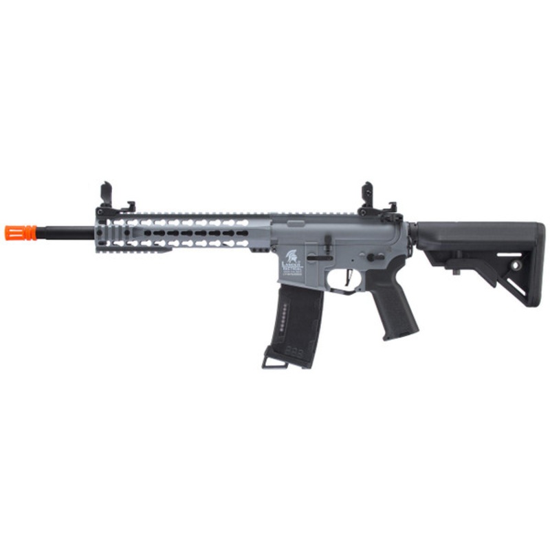 Lancer Tactical 10 Keymod M4 Carbine AEG Airsoft Rifle, Gen 3, Gray