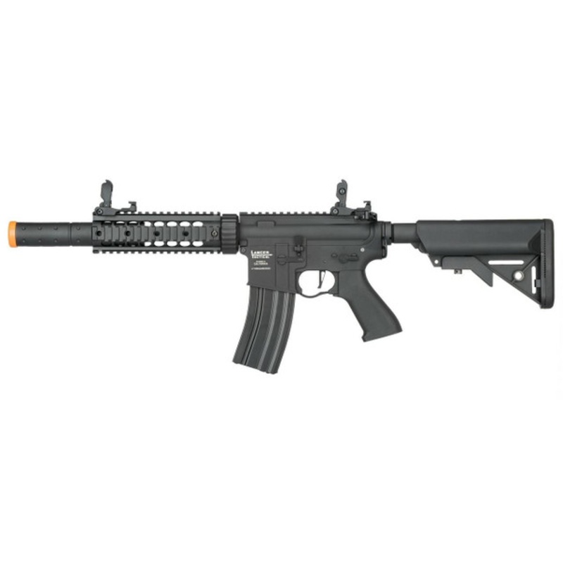 Lancer Tactical M4 SD Proline Series 7 Rail Low FPS Airsoft Rifle, Black
