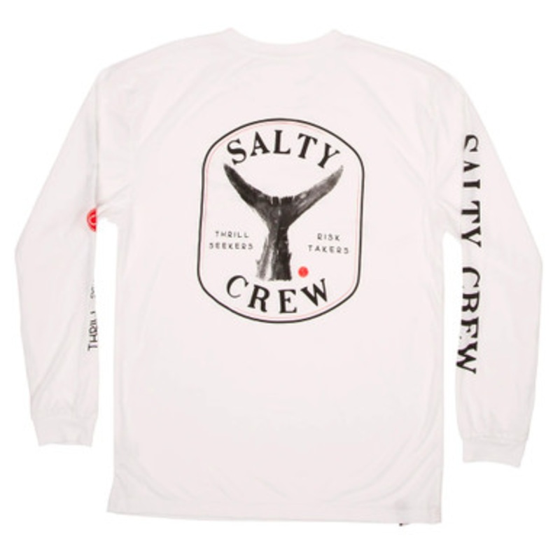 Salty Crew Fishstone Long Sleeve Tech T-Shirt – White – XL