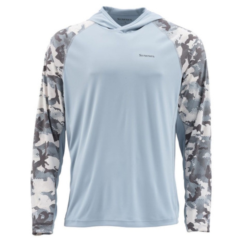 Simms Solarflex Hoody – Hex Flo Camo Grey Blue – S