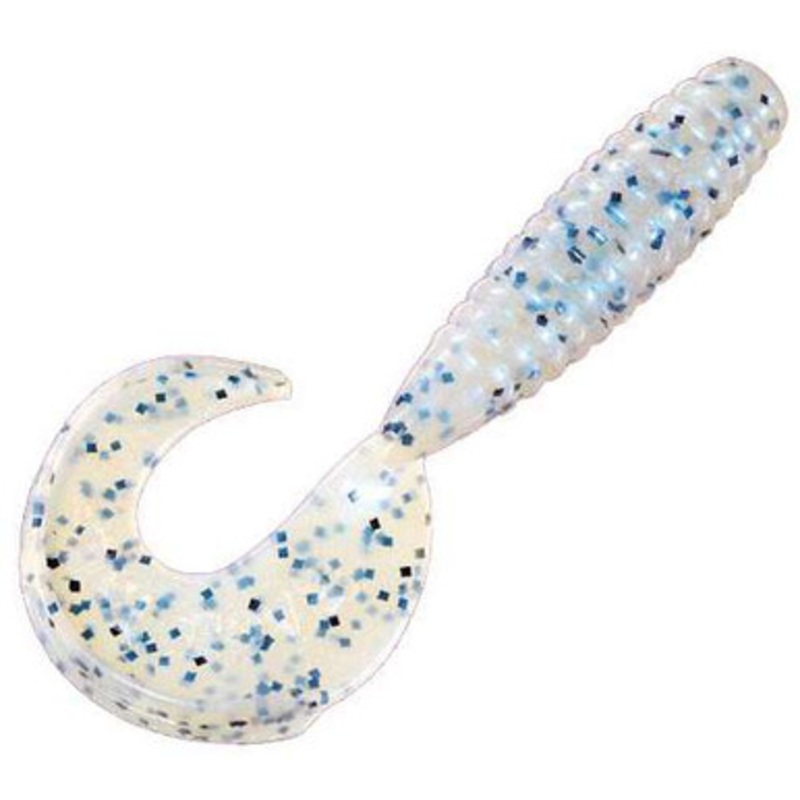 Strike King Rage Tail Grub – 4” – Blue Glimmer Black Flake