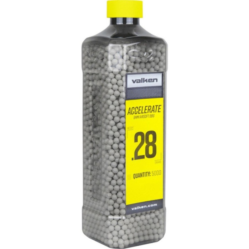 Valken Accelerate 0.28g BBs, 5000 CT., White