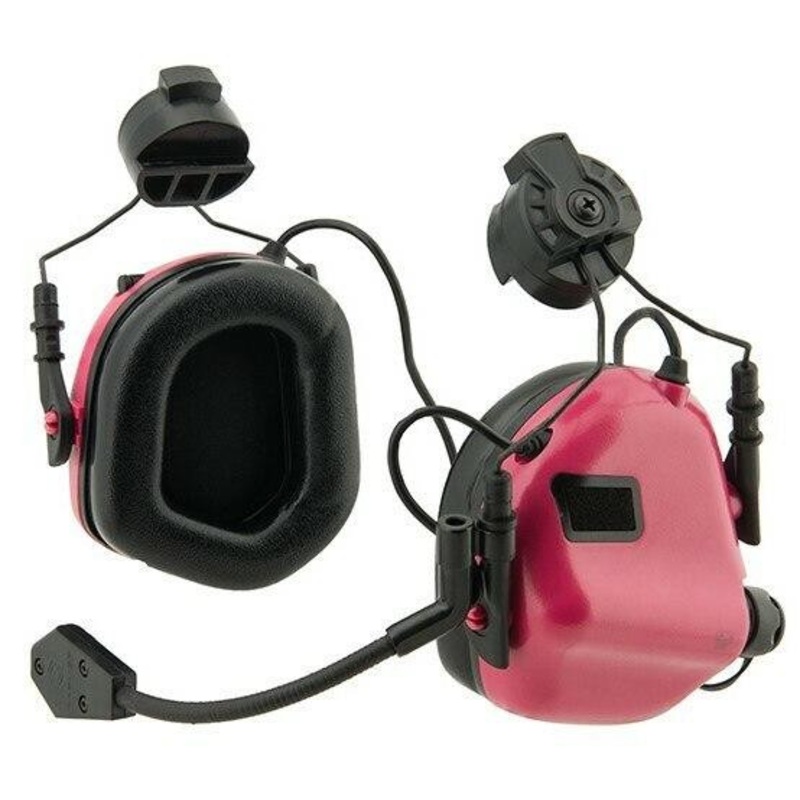 Earmor M32H MOD3 Tactical Communication Hearing Protector for FAST Helmet, Pink