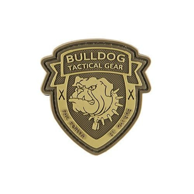 G-Force Shield Bulldog PVC Morale Patch, Brown