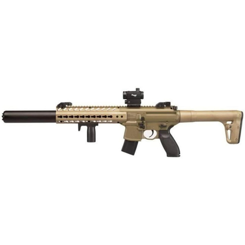 SIG AIR MCX .177 Co2 Air Rifle w/ Micro Red Dot Sight, Tan/Black