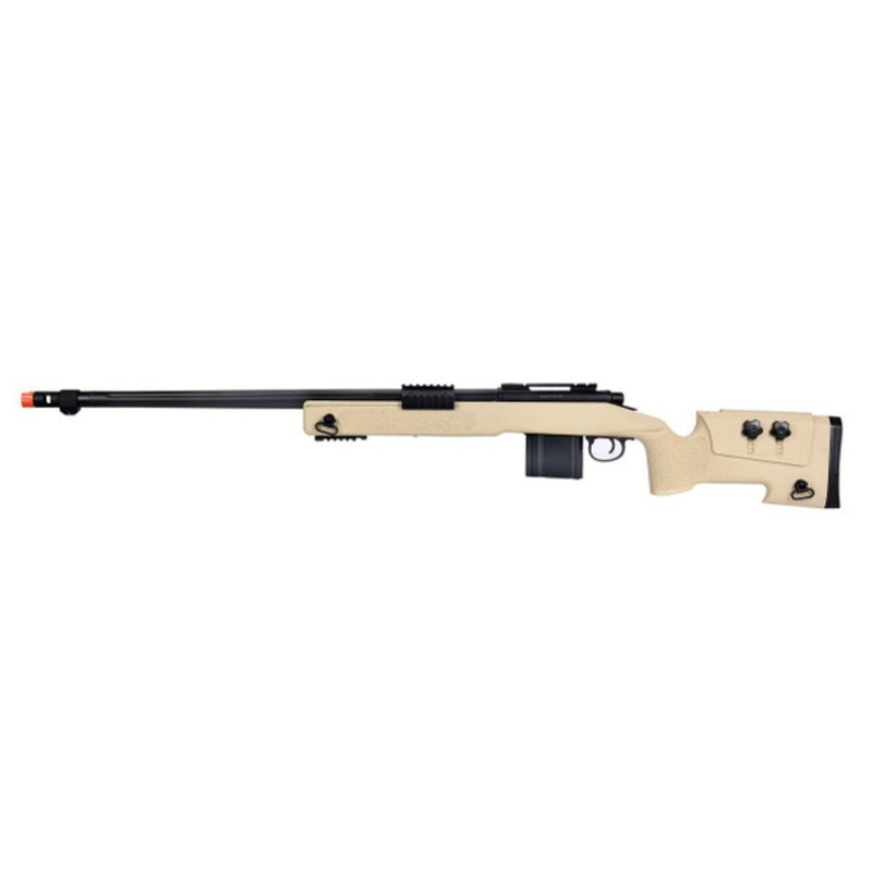 WellFire MB4416 M40A3 Bolt Action Airsoft Sniper Rifle, Tan