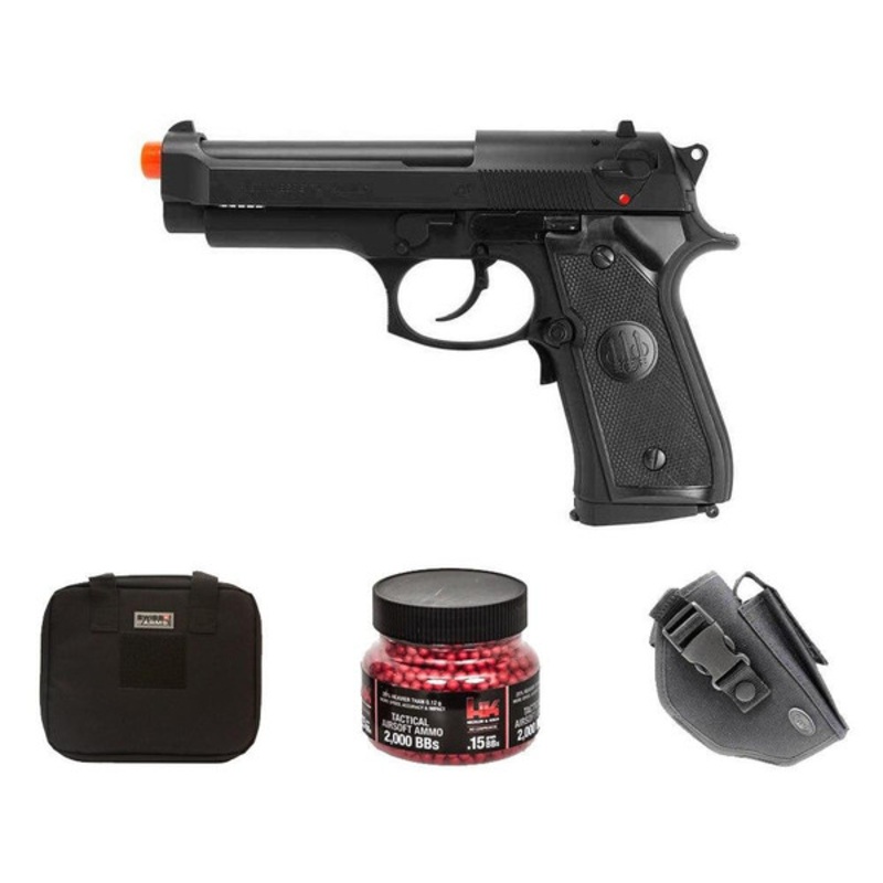 Beretta 92FS Electric Airsoft Pistol Gift Package w/ Holster, Gun Case & BBs