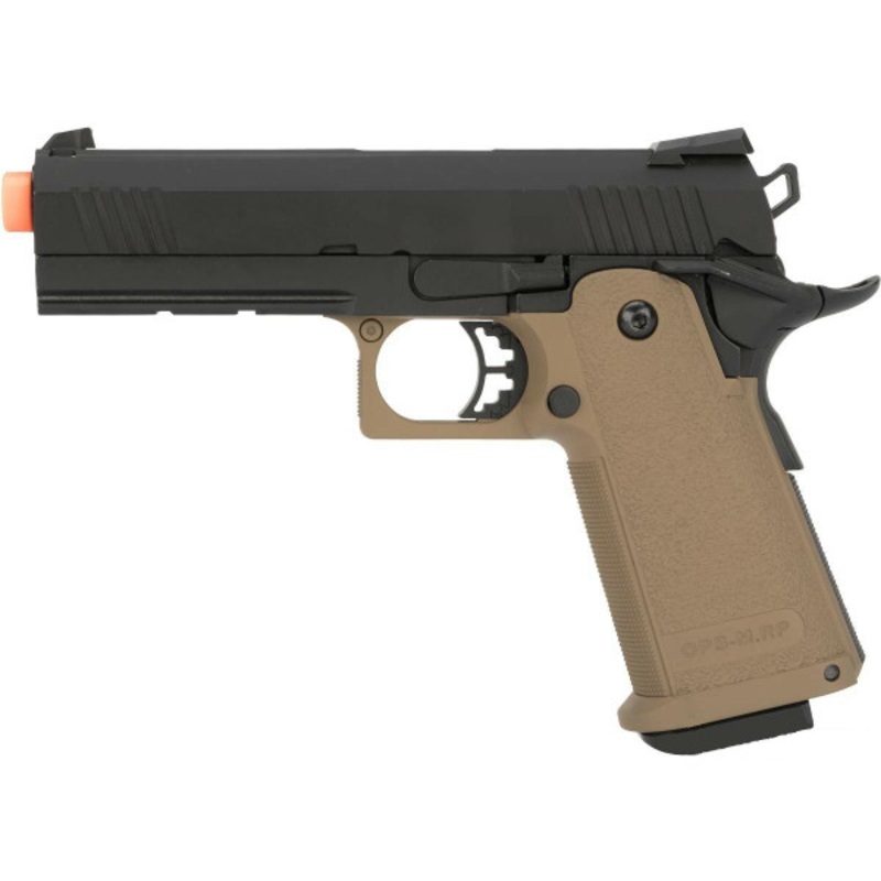JAG Arms GM4 Series 4.3 Gas Blowback Airsoft Pistol, Black / Tan