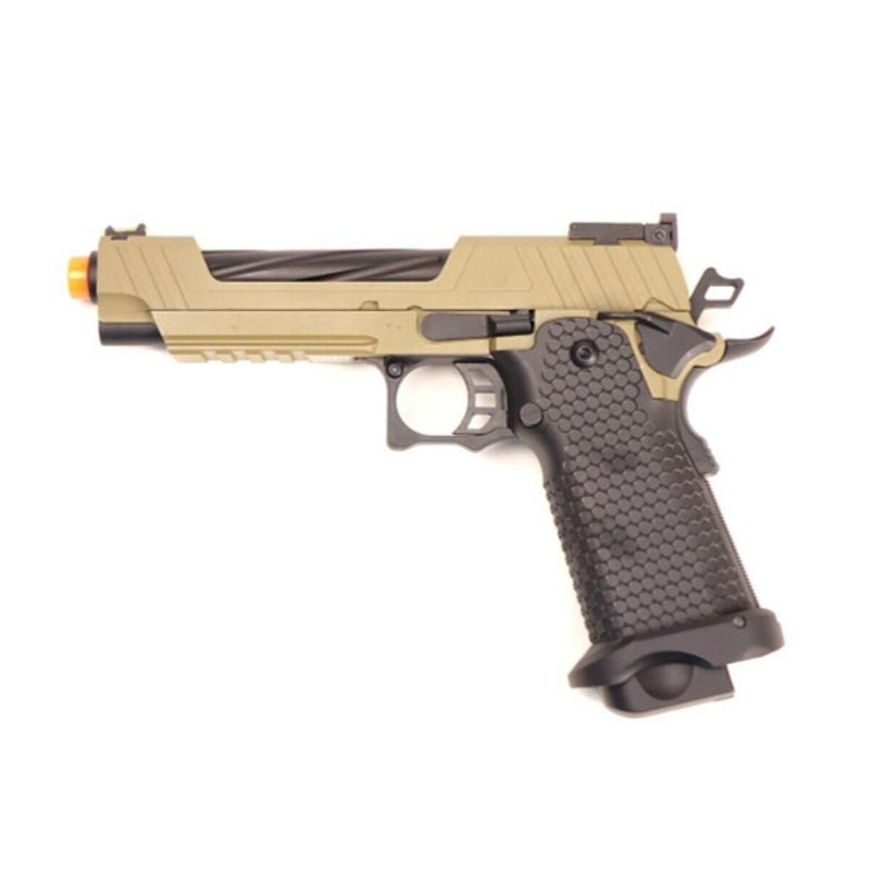 JAG Arms GMX Series 1.0 Gas Blowback Airsoft Pistol, Black / Tan