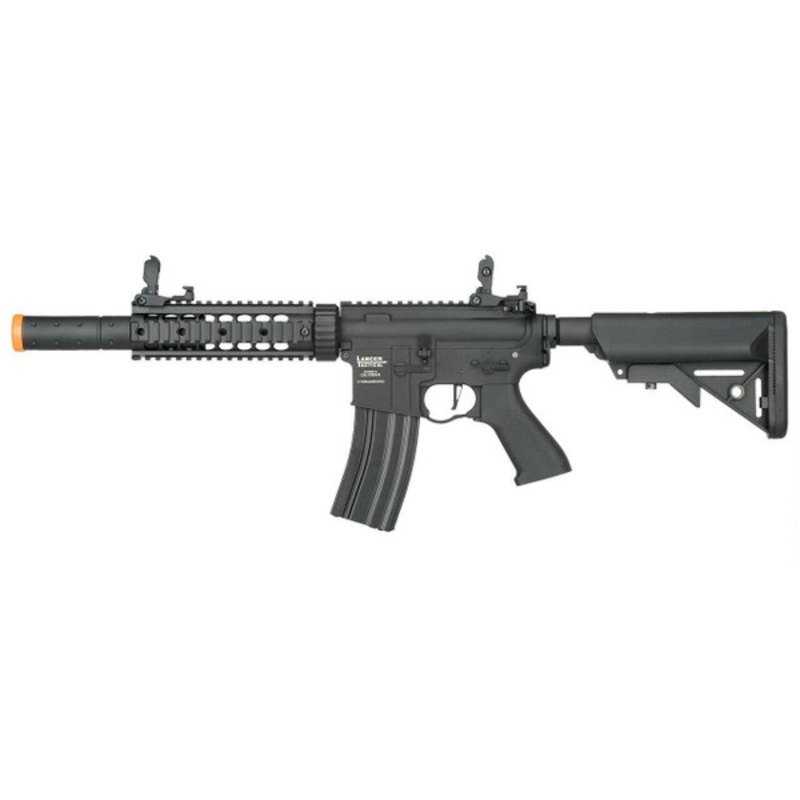 Lancer Tactical M4 SD Proline Series 7 Rail High FPS Airsoft Rifle, Black