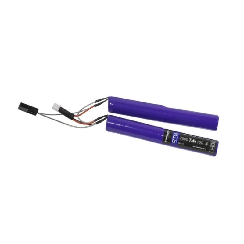 Raptors Airsoft RTX 7000mAh 7.4v Extreme Li-Ion 10C 2S2P Nunchuck Battery
