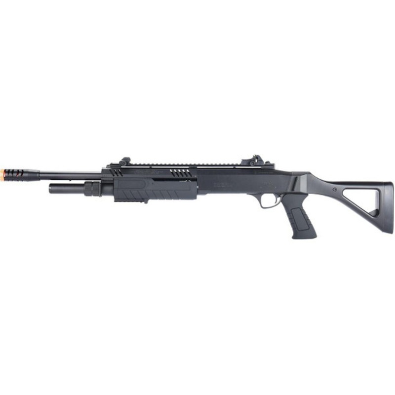 BO Manufacturer FABARM STF12 18 Barrel Pump Action Shotgun w/ Stock, Black