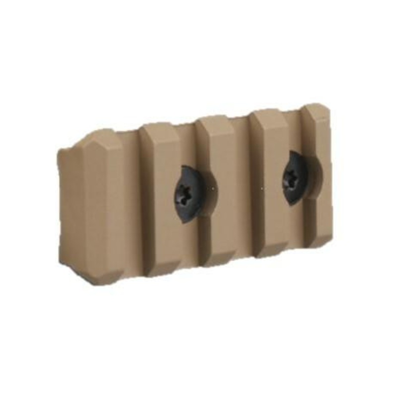 Raptors Airsoft 4-Slot Keymod Rail Section, Tan